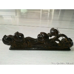 天然实木红木黑檀木雕刻寿桃笔山笔搁笔架山文房用品摆件毛笔架搁笔(se71354748)_7788收藏__收藏热线