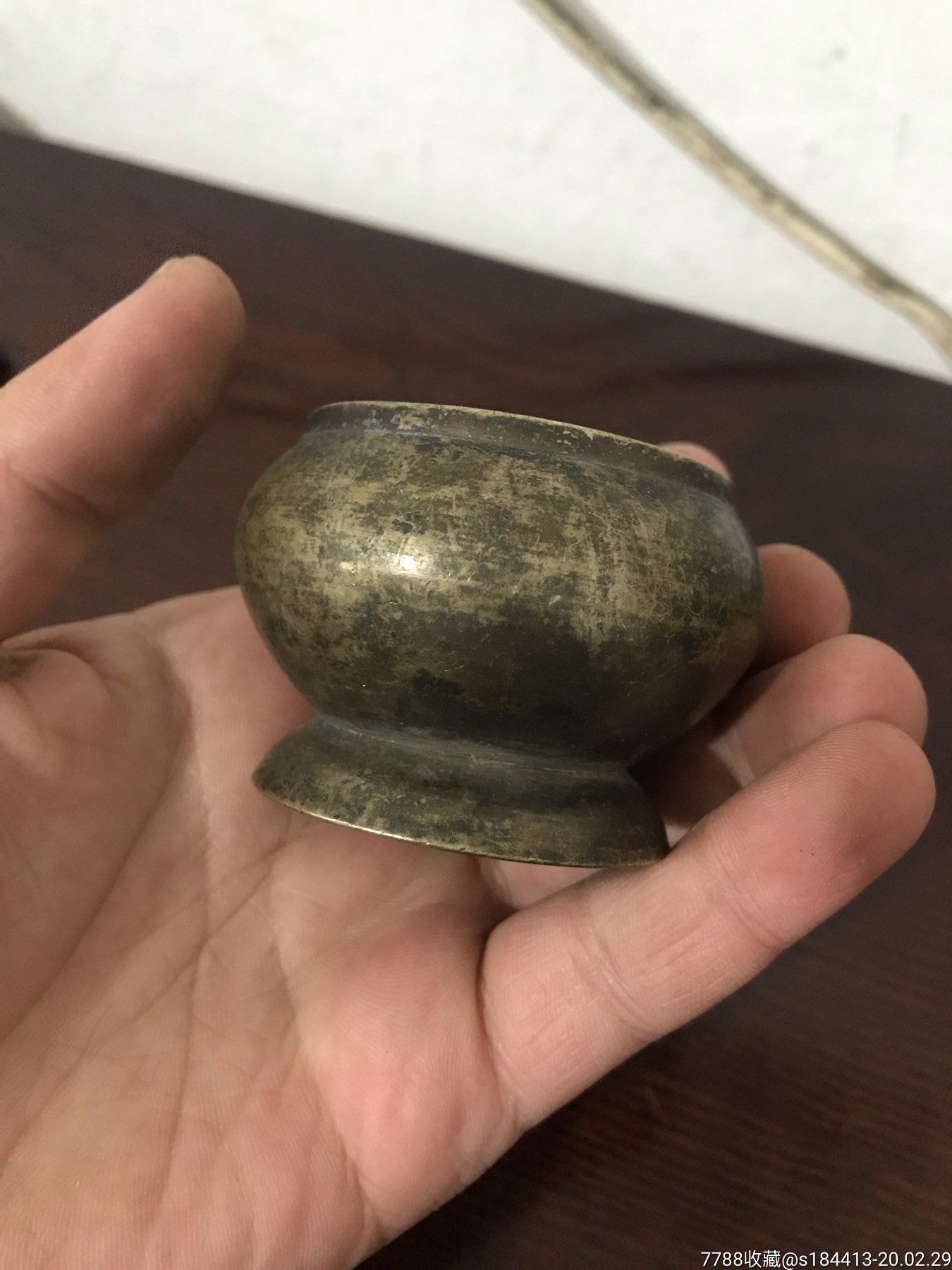 晚清民国白铜水盂