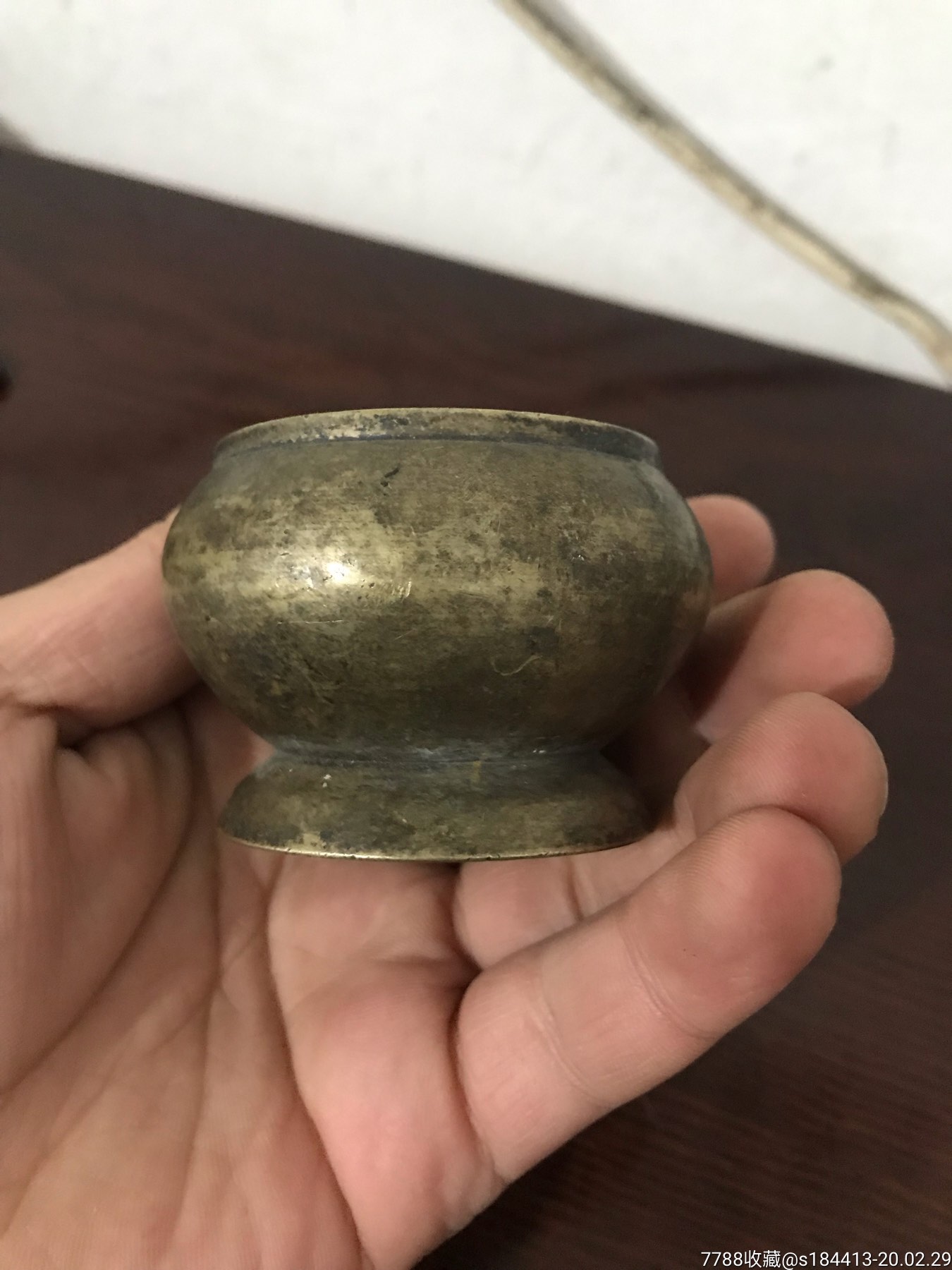 晚清民国白铜水盂