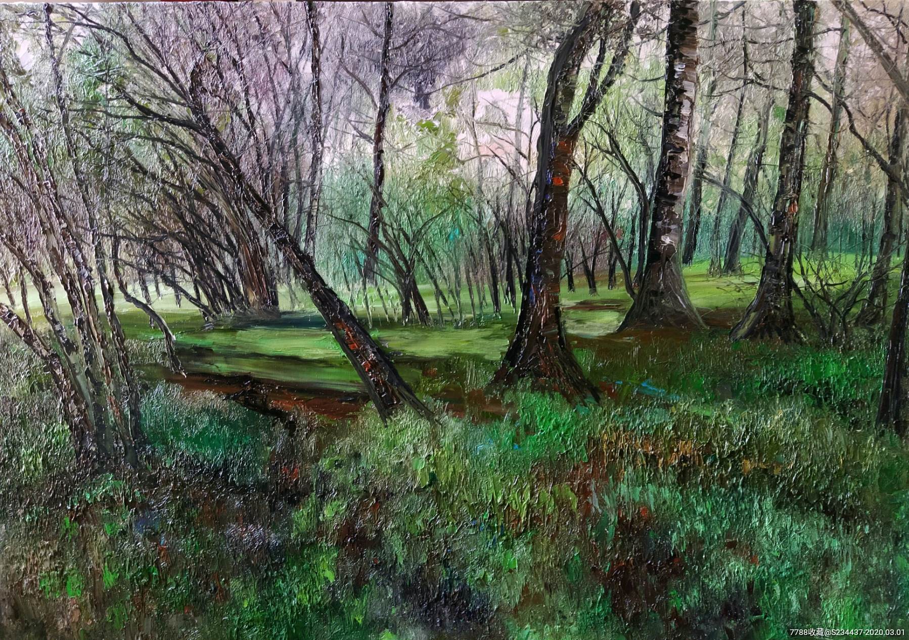 《密林深处》-油画原画-7788收藏__收藏热线