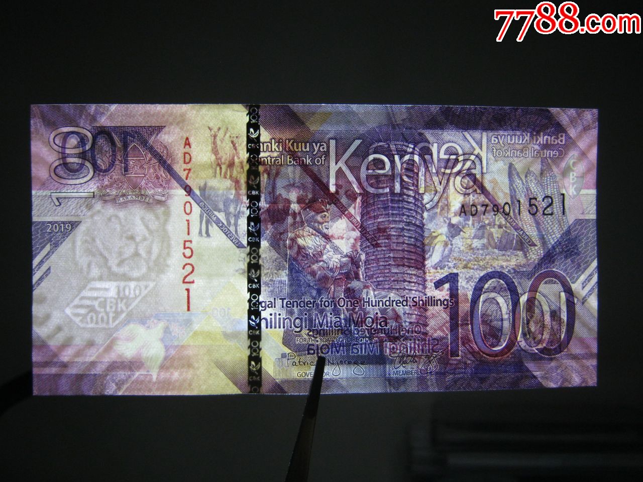 肯尼亚100先令2019年全新unc外国钱币保真收藏纸钞kenya肯雅塔