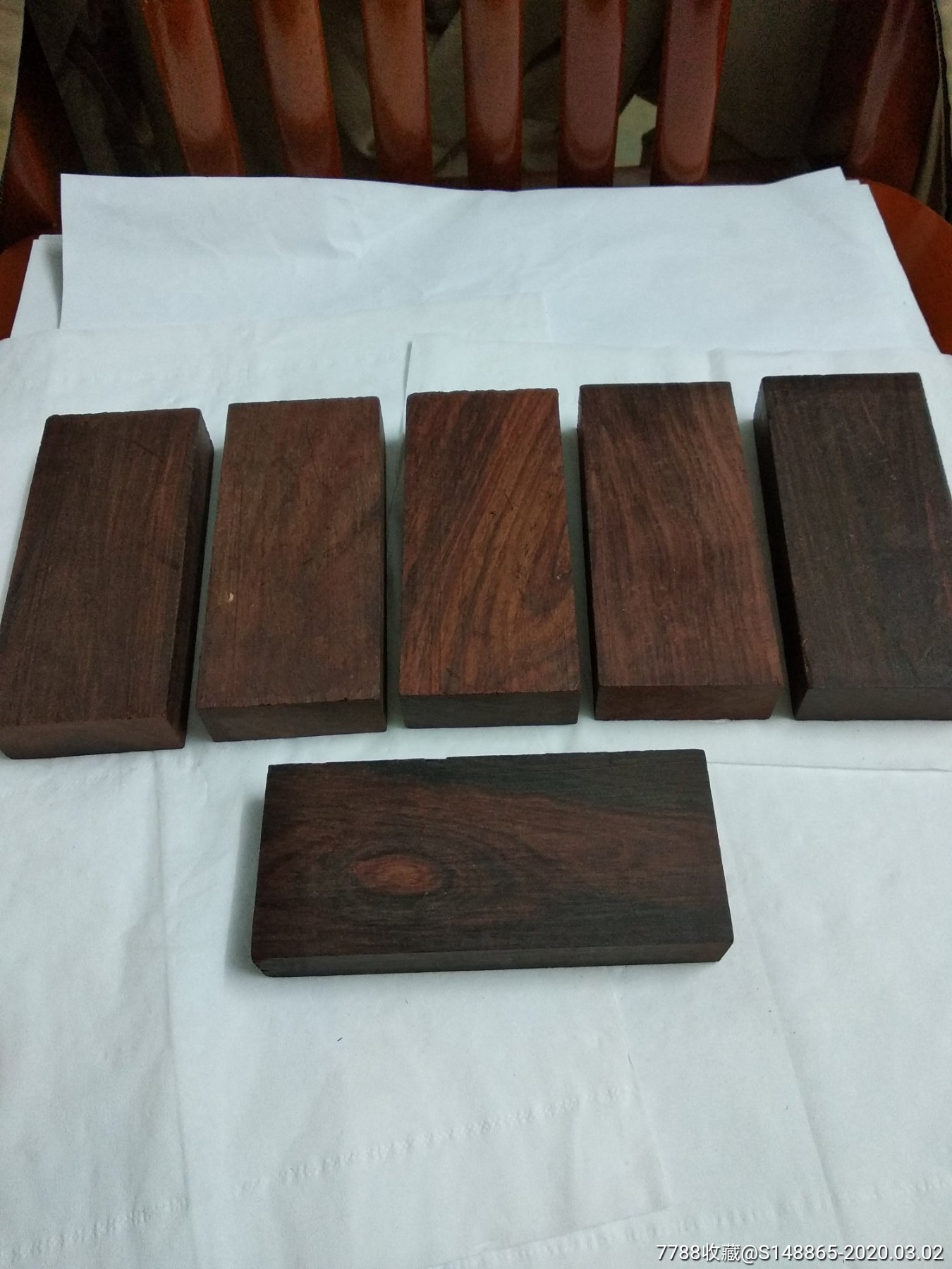 大红酸枝老料块块料6块合售,都是高油份的老料子,老挝大红酸枝交趾