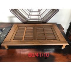 茶道精品：金丝楠木茶盘（茶台），明式造型简单古朴，文雅大方，带金属托盘，木质上乘(se71407484)_7788收藏__收藏热线