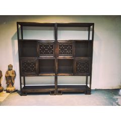 明式书架竖条斜对格明式书柜(se71408686)_7788收藏__收藏热线