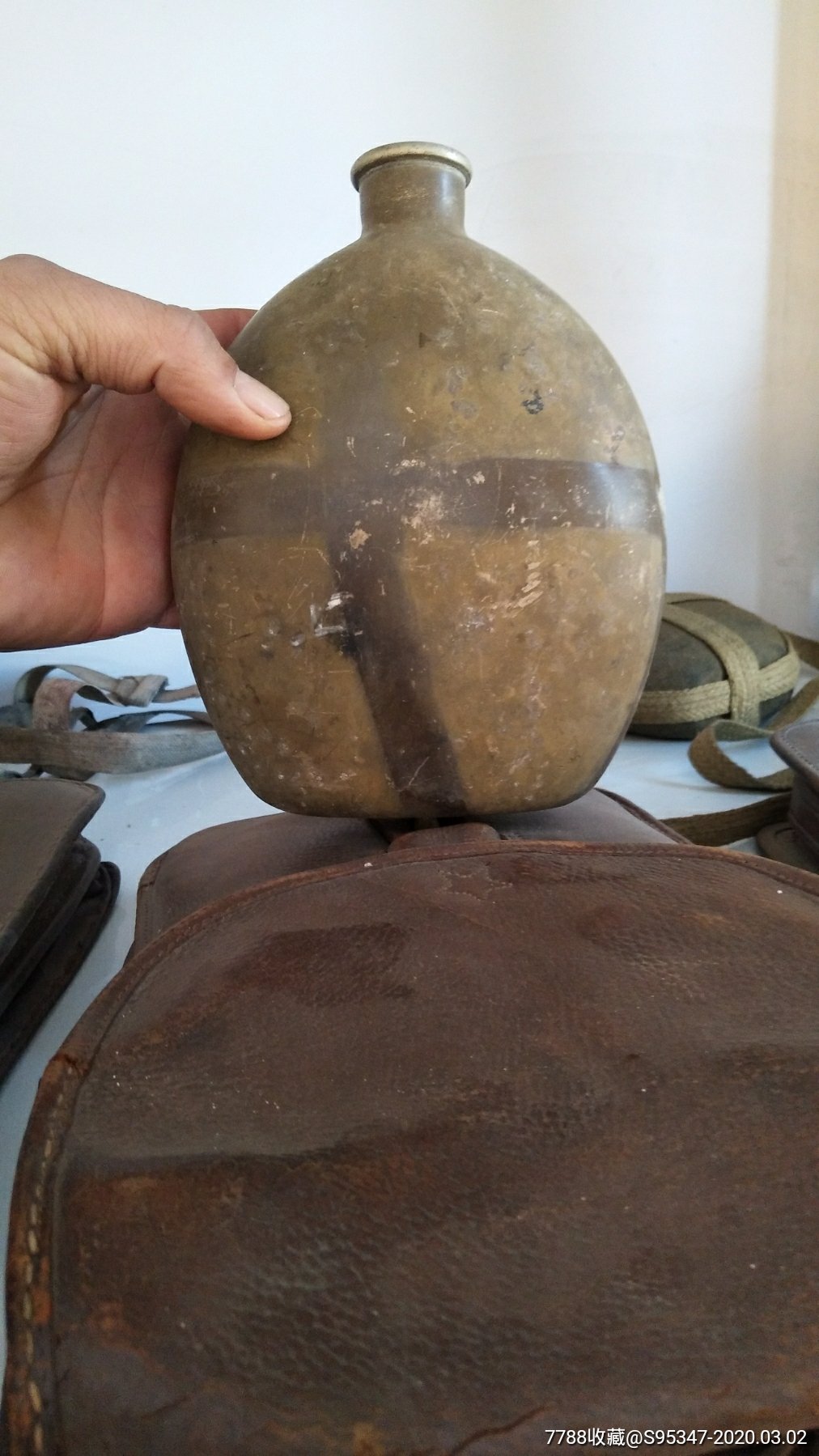 二战收藏士兵水壶