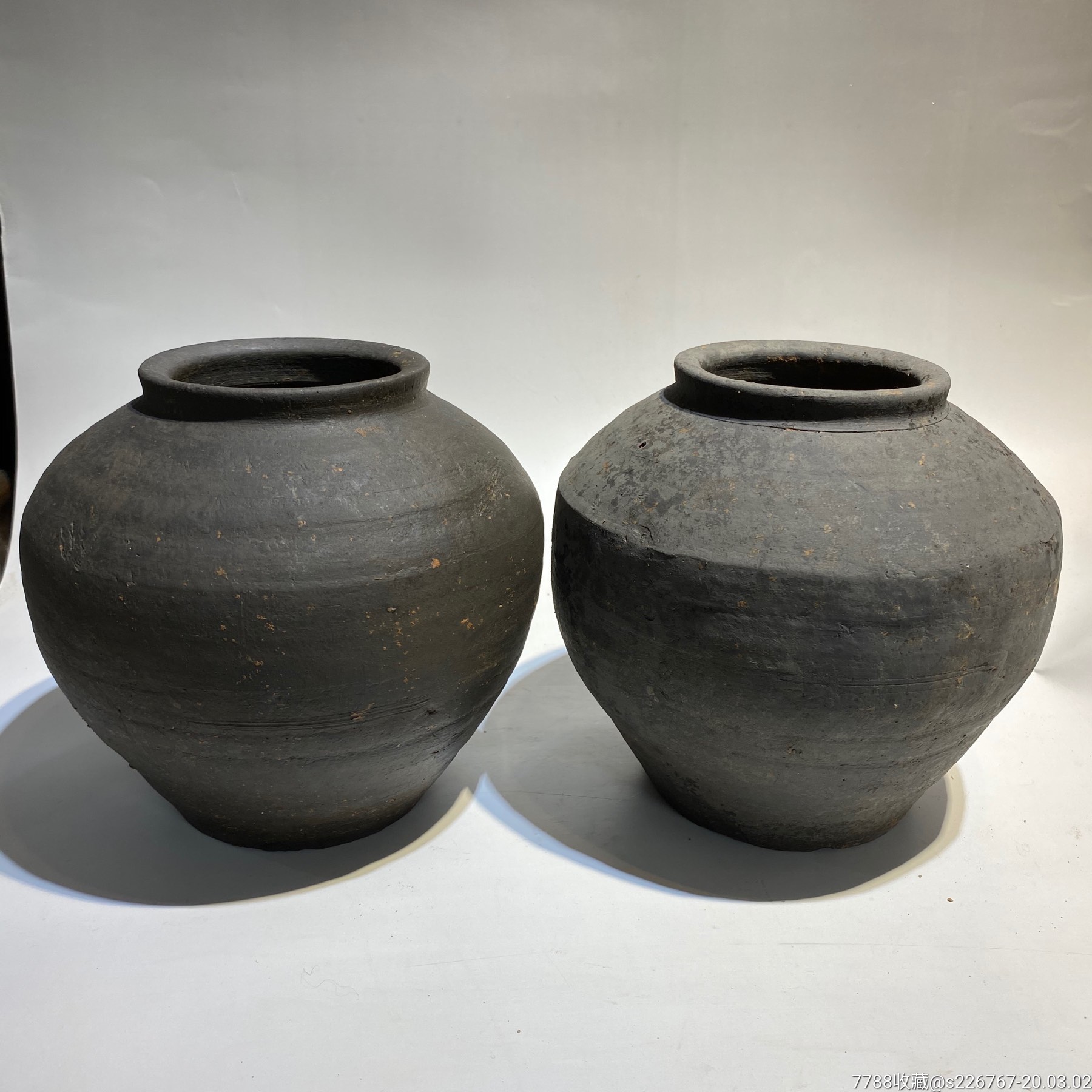 古玩陶器古董高古陶瓷汉代灰陶罐
