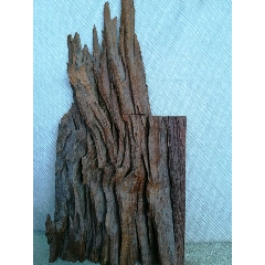 漂亮老红酸枝原木山形摆件，25*7*55cm，小葫芦，小铜人为示意图，非本件卖品(se71415496)_7788收藏__收藏热线