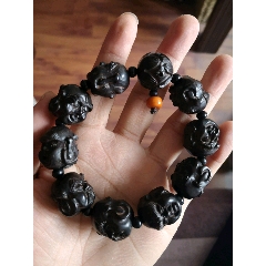 紫檀手工雕十八罗汉手串(se71425619)_7788收藏__收藏热线