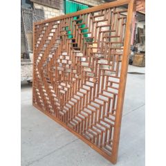 清代香樟木花格窗。160×120。品相完好，做工精致讲究，牢固，全品入手可用。(se71434253)_7788收藏__收藏热线