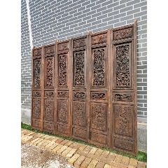 民国时期，衫木老隔扇六片一套，(se71435042)_7788收藏__收藏热线