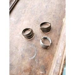 清代云南当地风格银戒指三个，如图包老保真(se71436311)_7788收藏__收藏热线