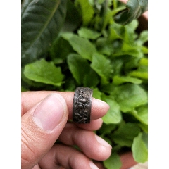 明代银戒指一个，暗八仙图案，很漂亮，如图包老保真(se71436360)_7788收藏__收藏热线