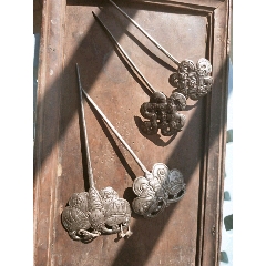 清代银发钗四个，如图包老保真(se71437403)_7788收藏__收藏热线