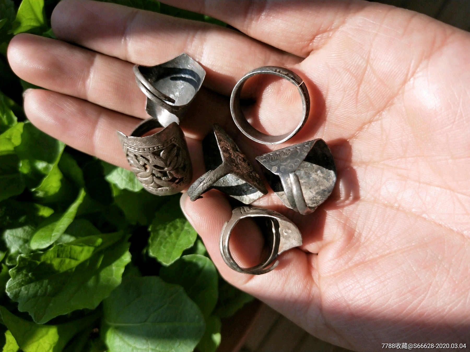 清代银戒指,如图包老保真