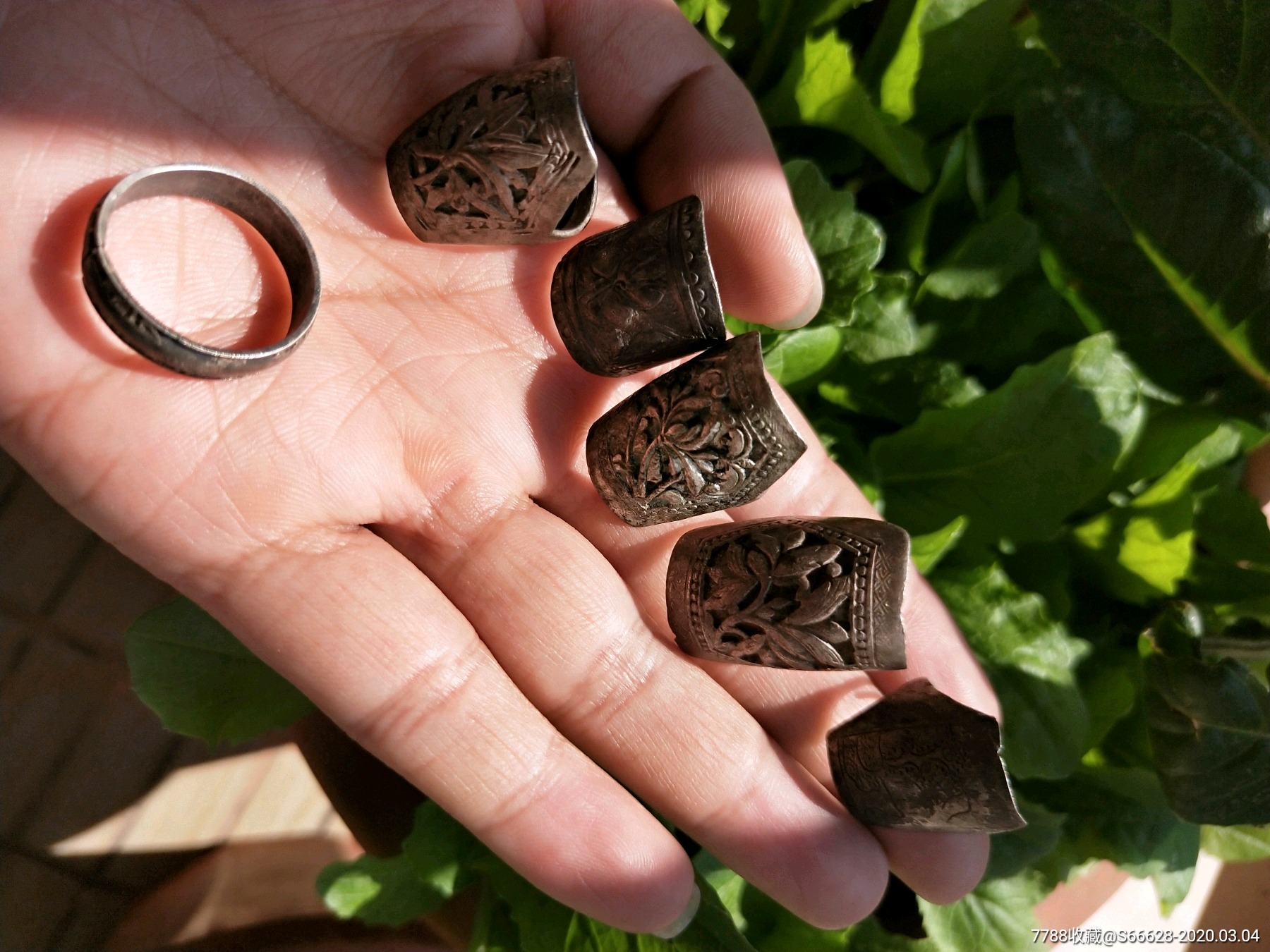 清代银戒指,如图包老保真