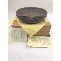 日本备前烧井上武作平钵/茶洗(se71440855)_7788收藏__收藏热线