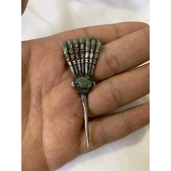 清代纯银烧烤扇形簪子(se71440843)_7788收藏__收藏热线