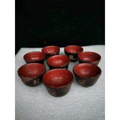 8个清代早期大漆木雕杯(se71444733)_7788收藏__收藏热线