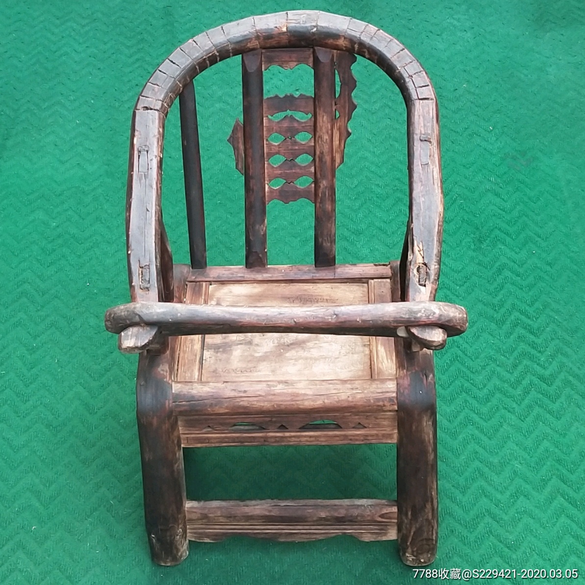 手工艺鲁班结构松木圈椅民国家具儿童安全座椅