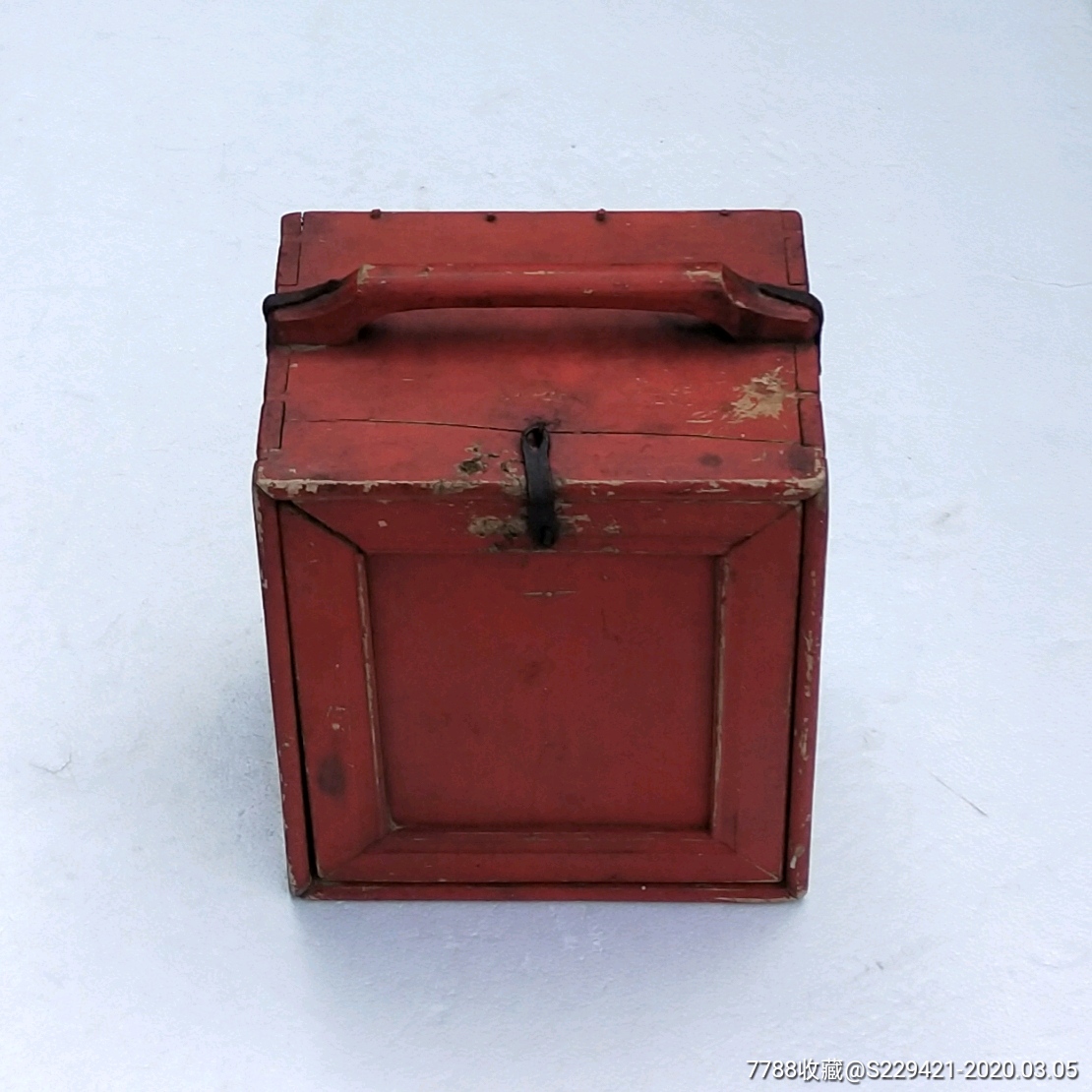 手工柏木药箱民国壬午年款出诊手提箱