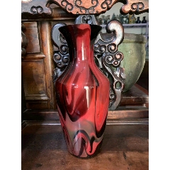 清代鸡血红琉璃赏瓶(se71463542)_7788收藏__收藏热线