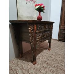 118-50-88。老榆木满雕工供桌。做工精细，大气稳重上档次，雕刻讲究寓意丰富(se71464874)_7788收藏__收藏热线