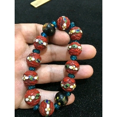 清代漆雕剔花景泰蓝珠子手串(se71464959)_7788收藏__收藏热线