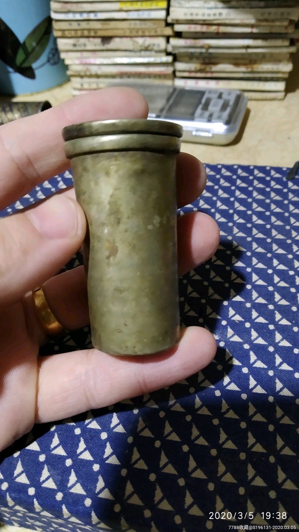 民国铜烟膏盒,品相完美!包老!