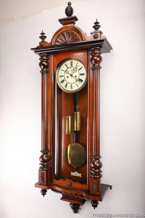 德国著名品牌古斯塔夫贝克尔大挂钟,高126厘米,成色超级好,简约大方