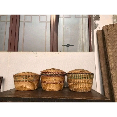 老茅盾，手工编织。民俗风情！以前老人放鸡蛋或杂物用。(se71474228)_7788收藏__收藏热线