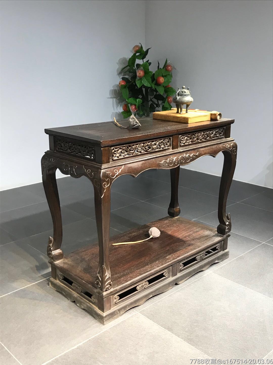 底部带托尼,制式精致,典雅,韵味_木桌/几/案_第6张_7788旧家具收藏