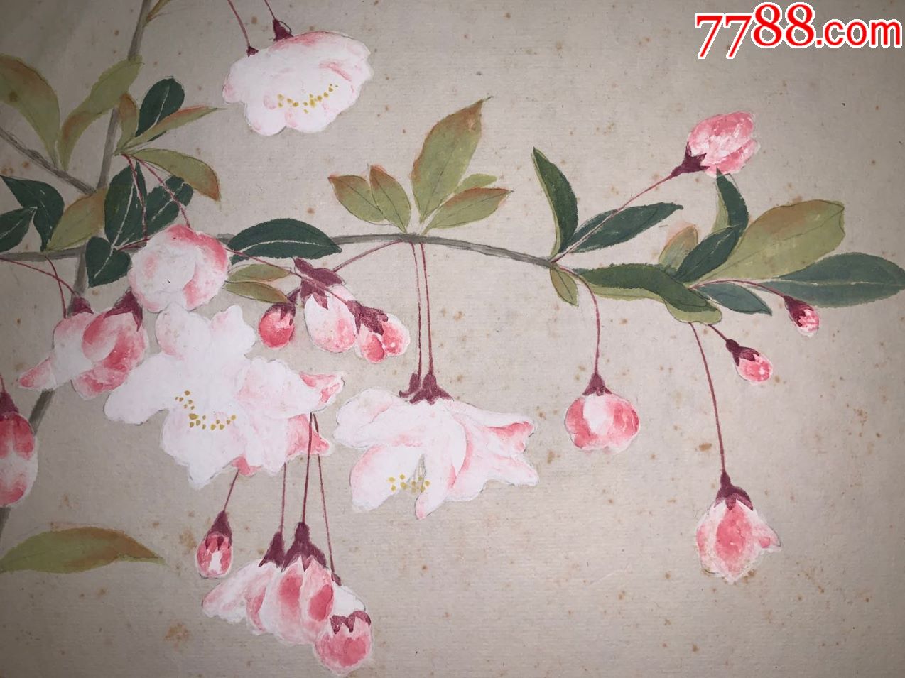 072色纸小品画茶道和风摆件日本回流字画古玩肉笔手绘原装真迹现货