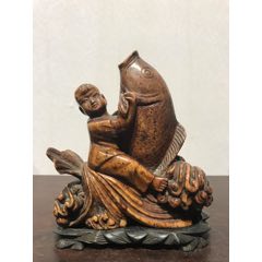 清代寿山石童子骑鱼小摆件(se71478938)_7788收藏__收藏热线