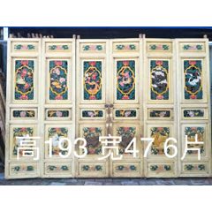 民国时期杉木雕花隔扇，六片一套，雕工细腻，生动形象，无修无补，成色尺寸见图(se71483670)_7788收藏__收藏热线