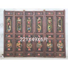 民国时期杉木雕花隔扇，六片一套，雕工细腻，生动形象，无修无补，成色尺寸见图(se71483729)_7788收藏__收藏热线