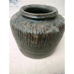 红陶黑釉竹筋坛(se71484364)_7788收藏__收藏热线