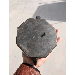 清代民国～手端式老砚台，八楞雕梅兰竹菊，荷叶做盖，全品无磕碰包老(se71484776)_7788收藏__收藏热线