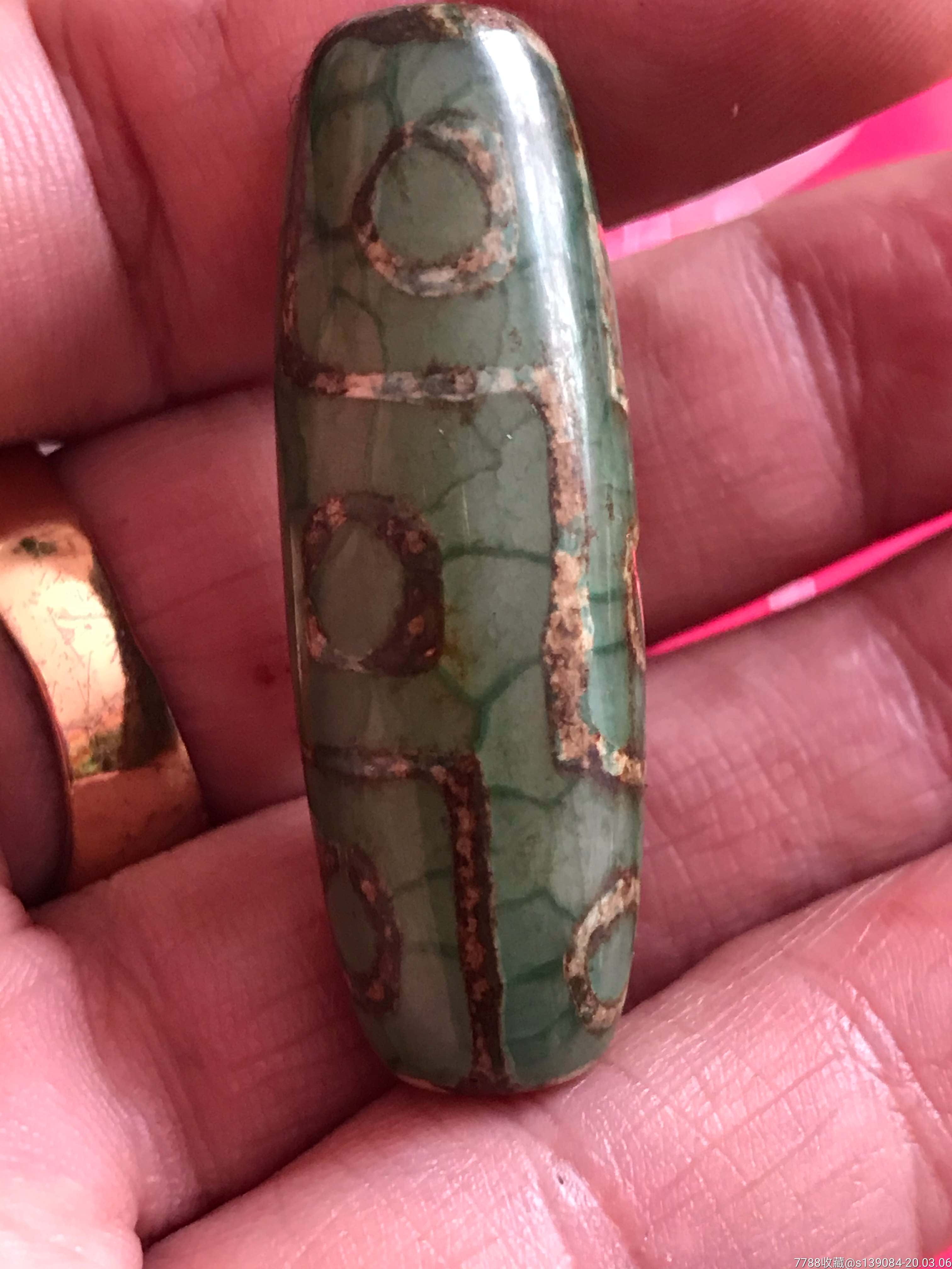 天珠玛瑙大珠子,无碎裂