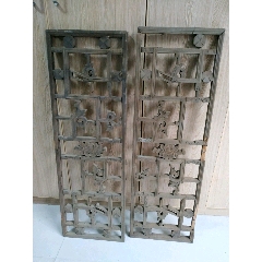 清代老门窗木雕花窗一对喜欢的不要错过细节如图(se71487852)_7788收藏__收藏热线