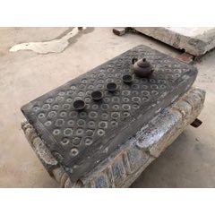 老汉砖一块，两面工，雕工精细，花纹漂亮，皮壳包浆浑厚，可做茶桌或琴桌。尺寸如图。(se71488195)_7788收藏__收藏热线