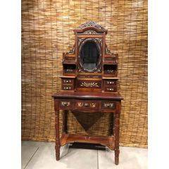 民国花梨木嵌骨梳妆台。小家碧玉款甬作特色，骨木镶嵌可放置各类小物件，实用便捷！(se71488322)_7788收藏__收藏热线