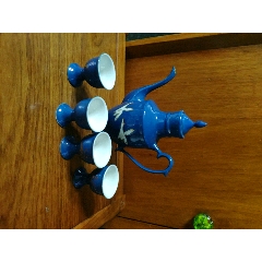 蓝釉壶1把和4个小杯(se71490024)_7788收藏__收藏热线