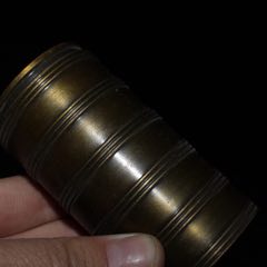 纯铜竹节笔筒香筒做工精细品相如图尺寸：4×4×8×321克(se71490239)_7788收藏__收藏热线
