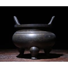 纯铜桥耳炉高12.5cm口径12cm重995克(se71490364)_7788收藏__收藏热线