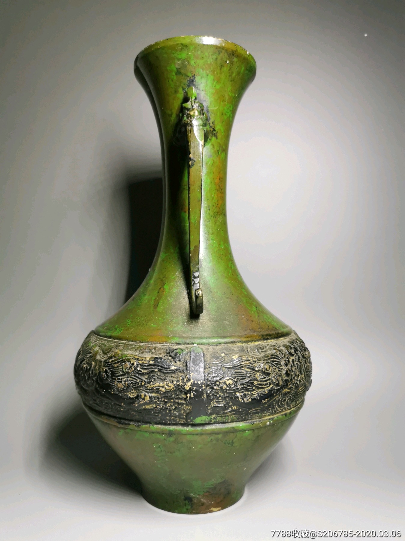 日本回流铜花瓶高岗铜器铜工艺品