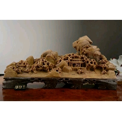 解放初青田雕刻山水风光摆件(se71491805)_7788收藏__收藏热线