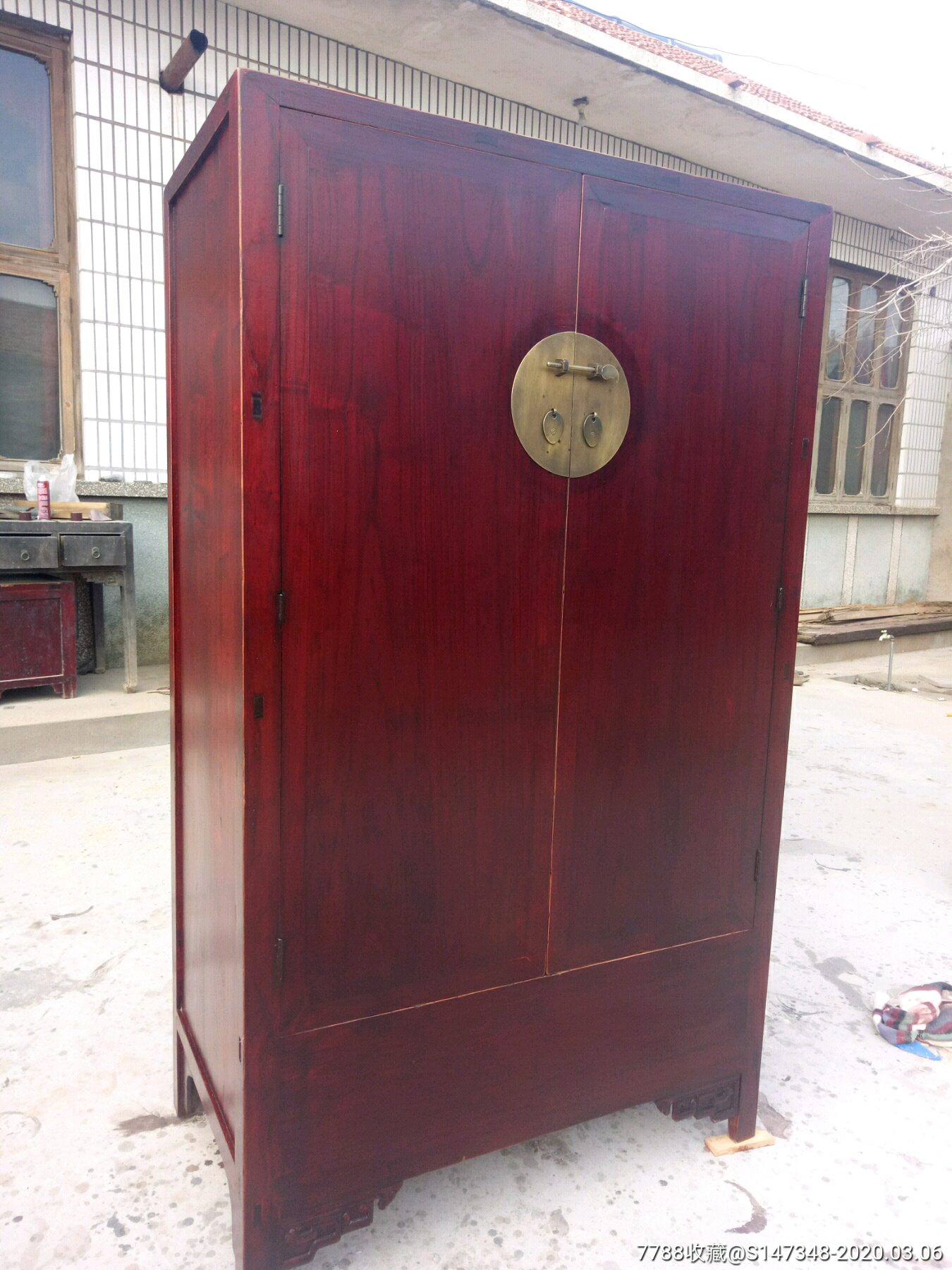 民国榆木衣柜,全品,榫卯结构尺寸长106宽60高188