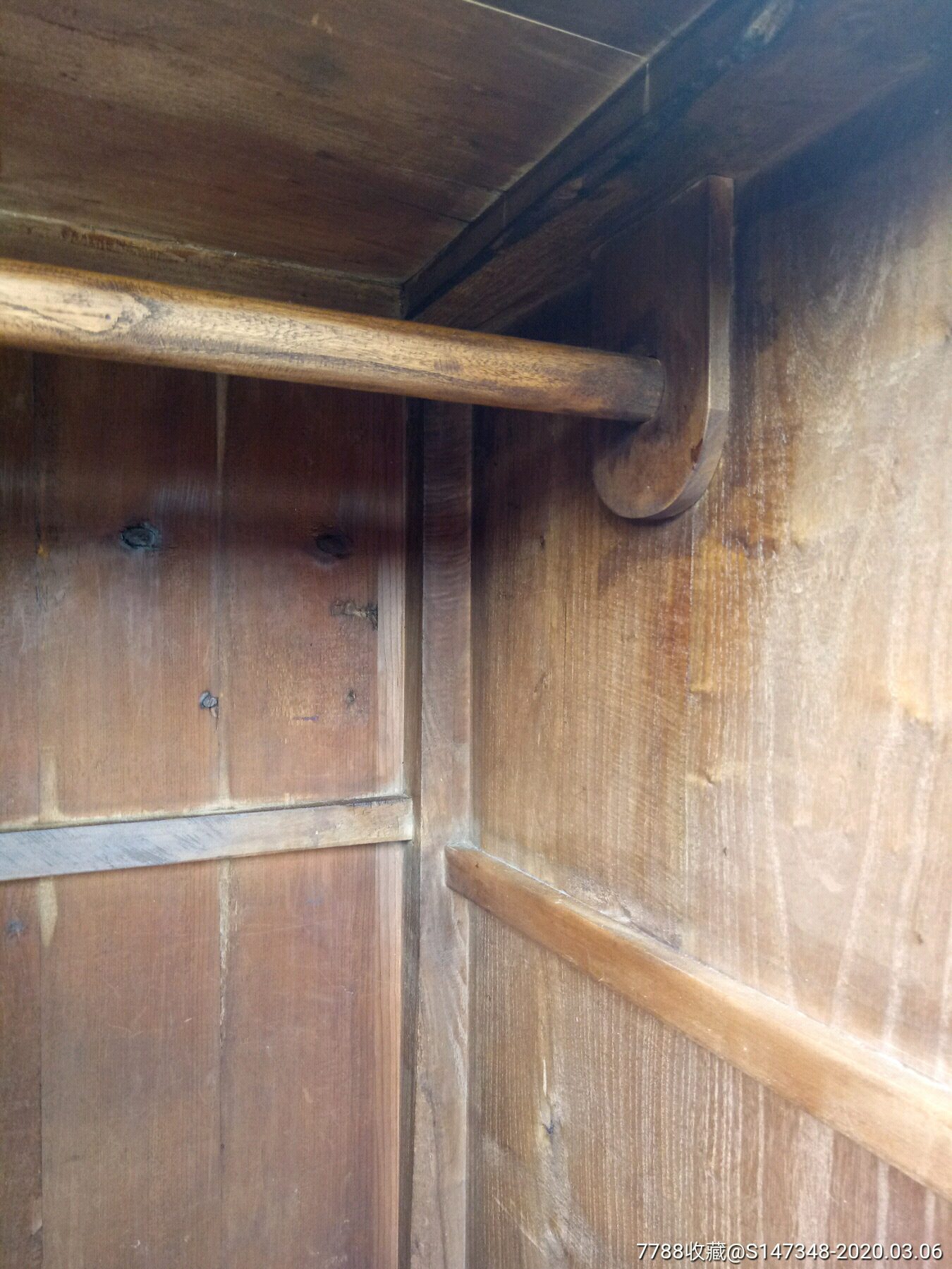 民国榆木衣柜,全品,榫卯结构尺寸长106宽60高188