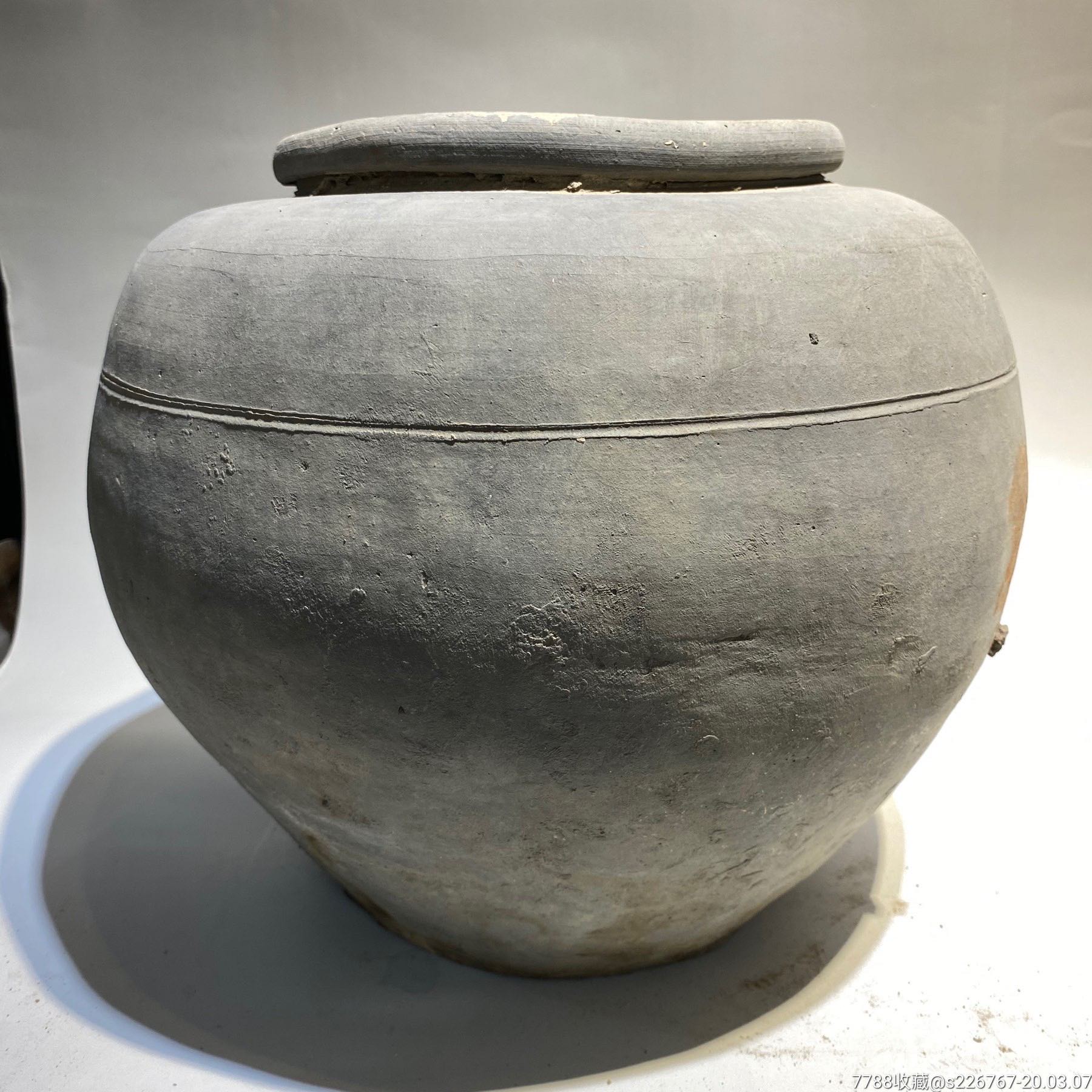 古玩陶器古董汉代陶缸