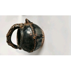 元明时期黑釉绳纹提梁壶（）(se71497336)_7788收藏__收藏热线